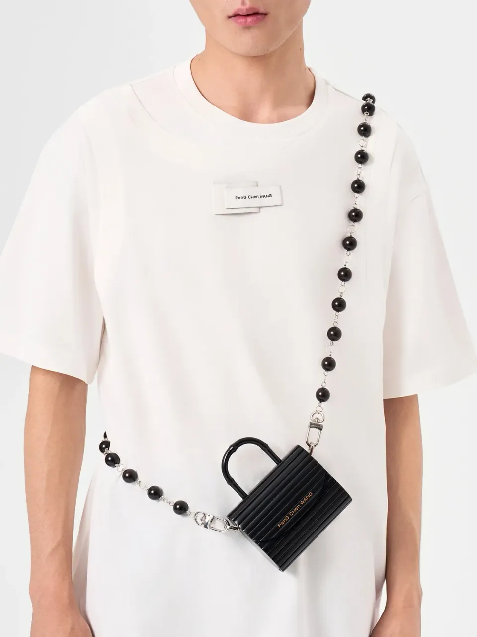 Feng Chen Wang Bamboo Small Flap taske sort bead