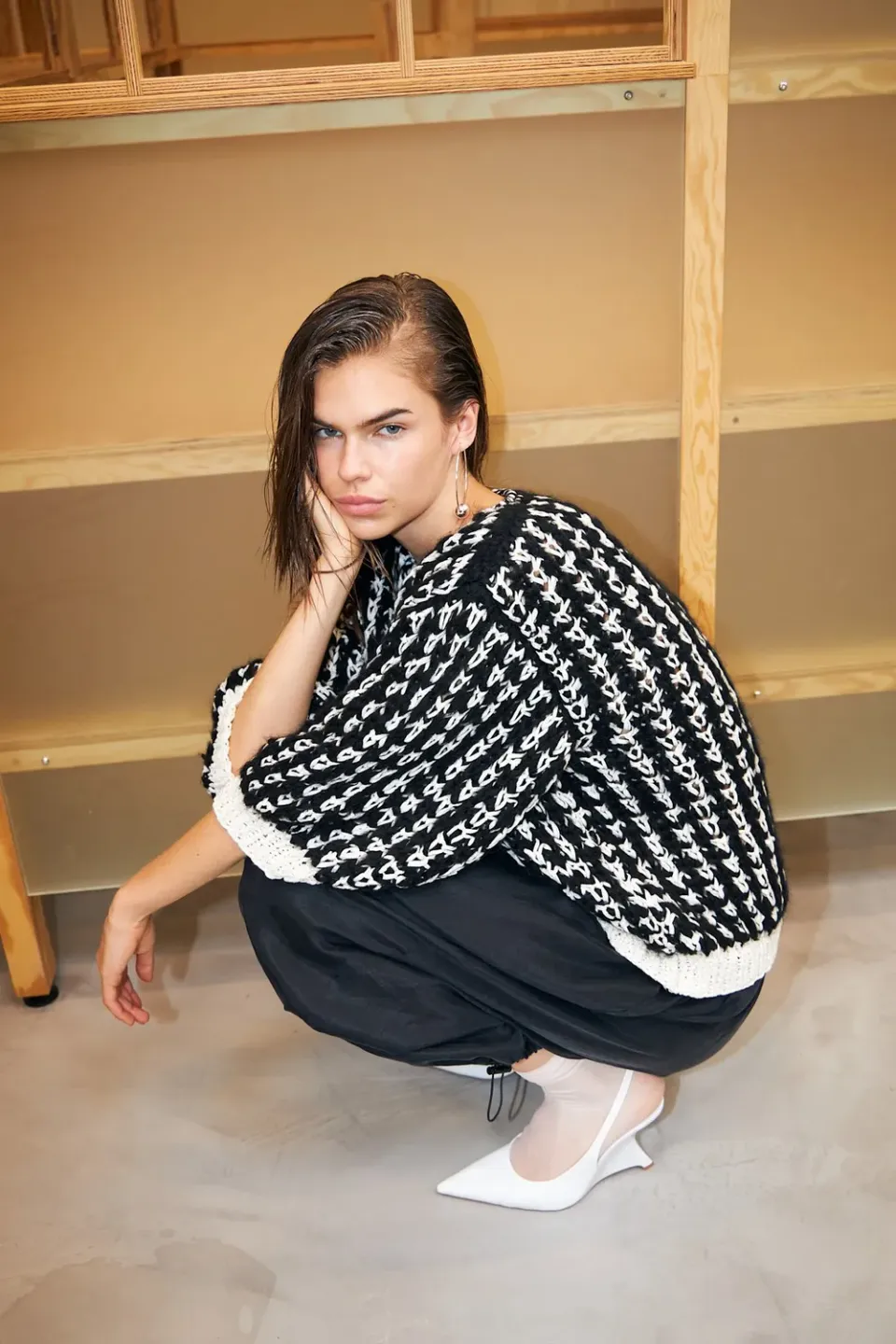DAWNXDARE ANNIE cardigan 199 black økologisk bomuld