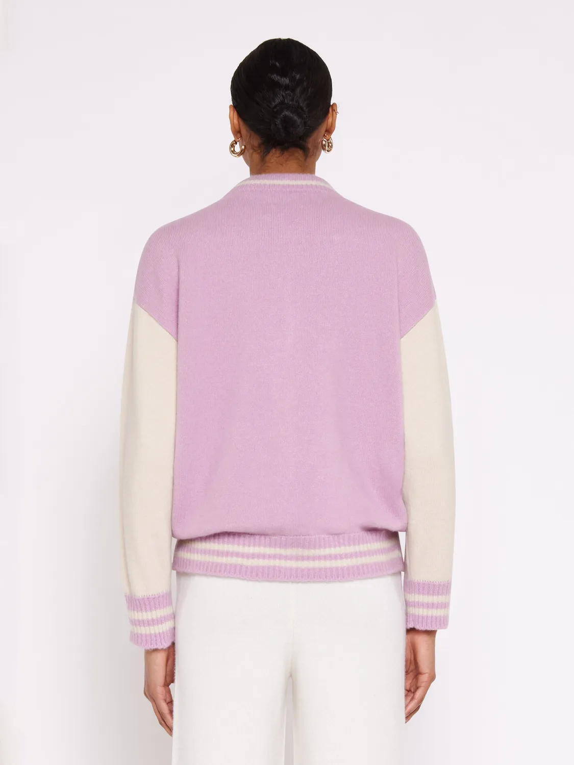 Laneus Cashmere Silk bomberjakke rose kashmir