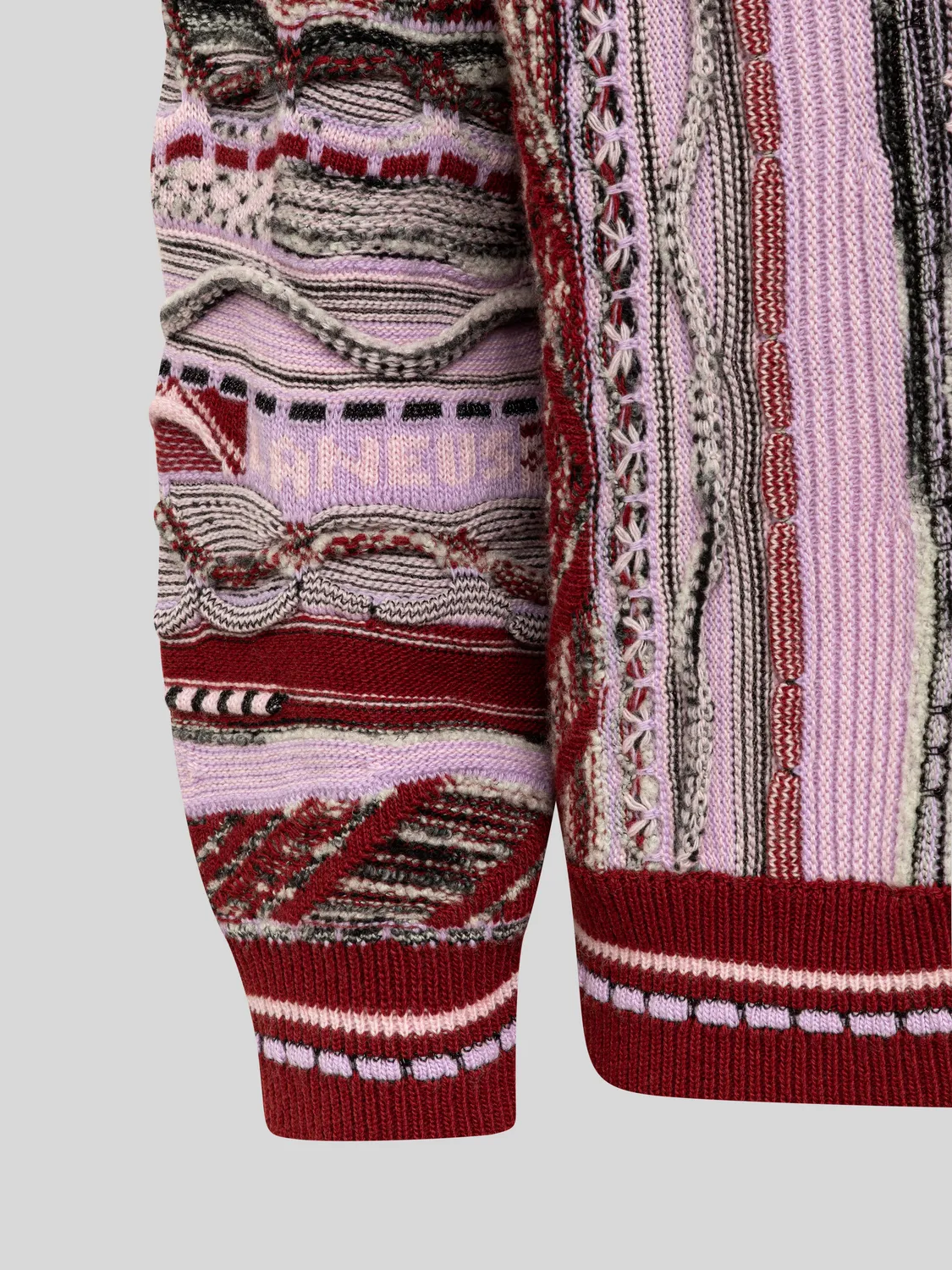 Laneus Boxy Jacquard Cardigan cardigan fico merino