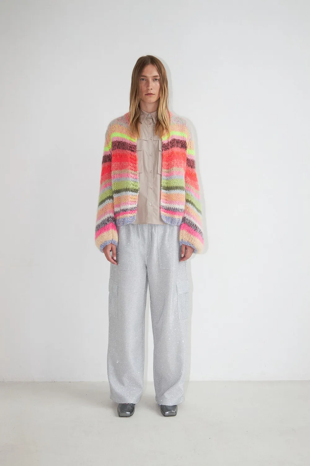 Dawnxdare Gabi strikcardigan 925 Bold Multi stribet