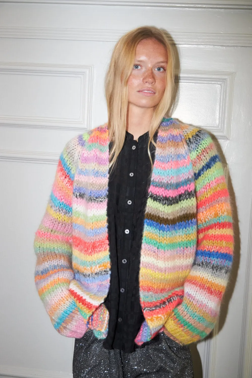 DAWNXDARE MARS DS strikcardigan 900 multi stribet