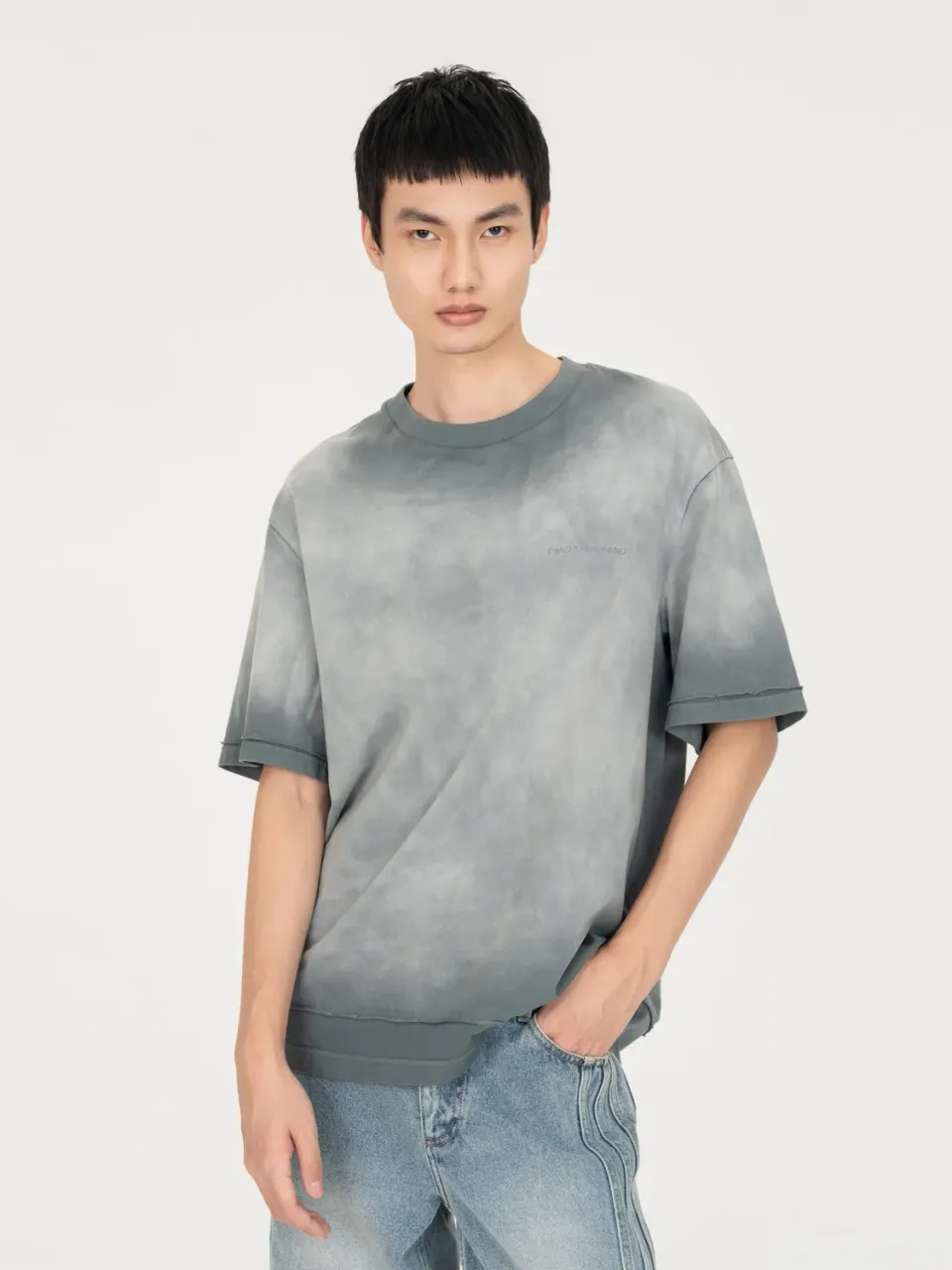Feng Chen Wang 2 in 1 washed t-shirt grå