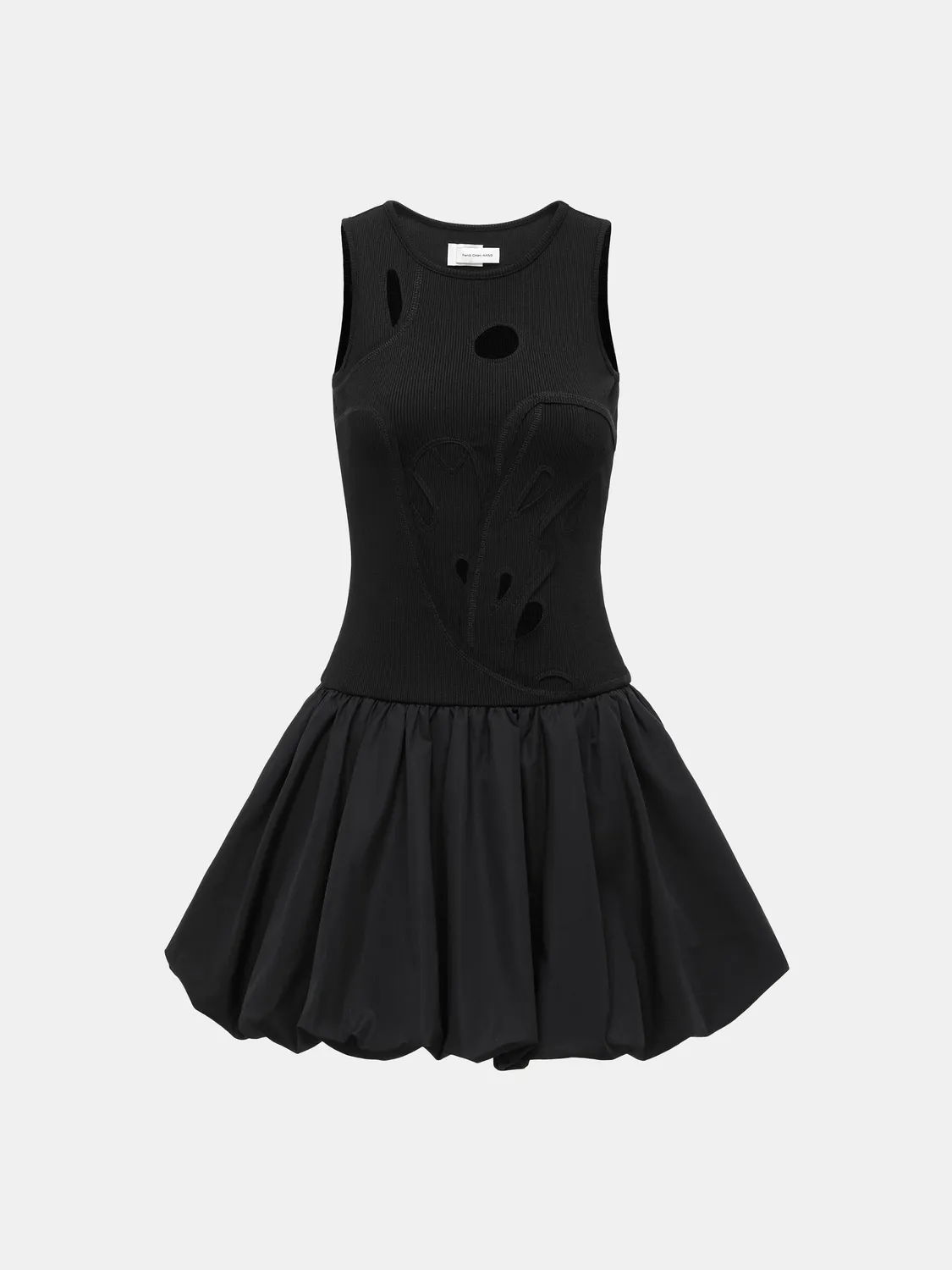 Feng Chen Wang Ribbed Jersey kjole cut-out tulip
