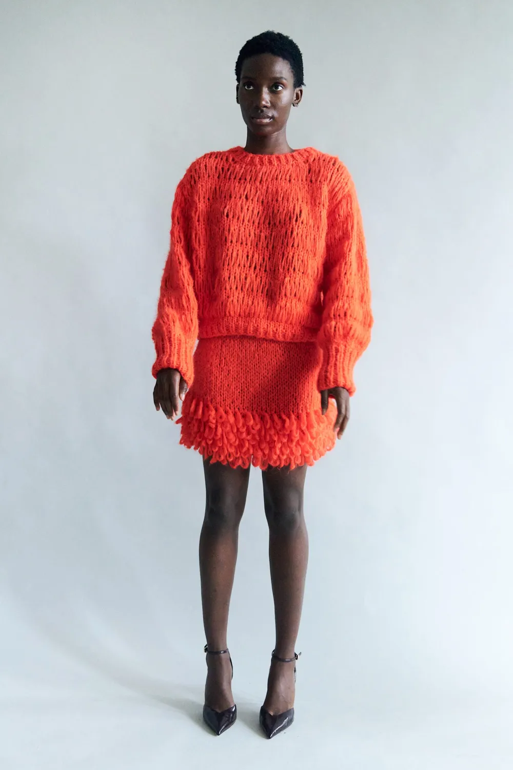 DAWNXDARE COCO 335 sweater rød loopstrik