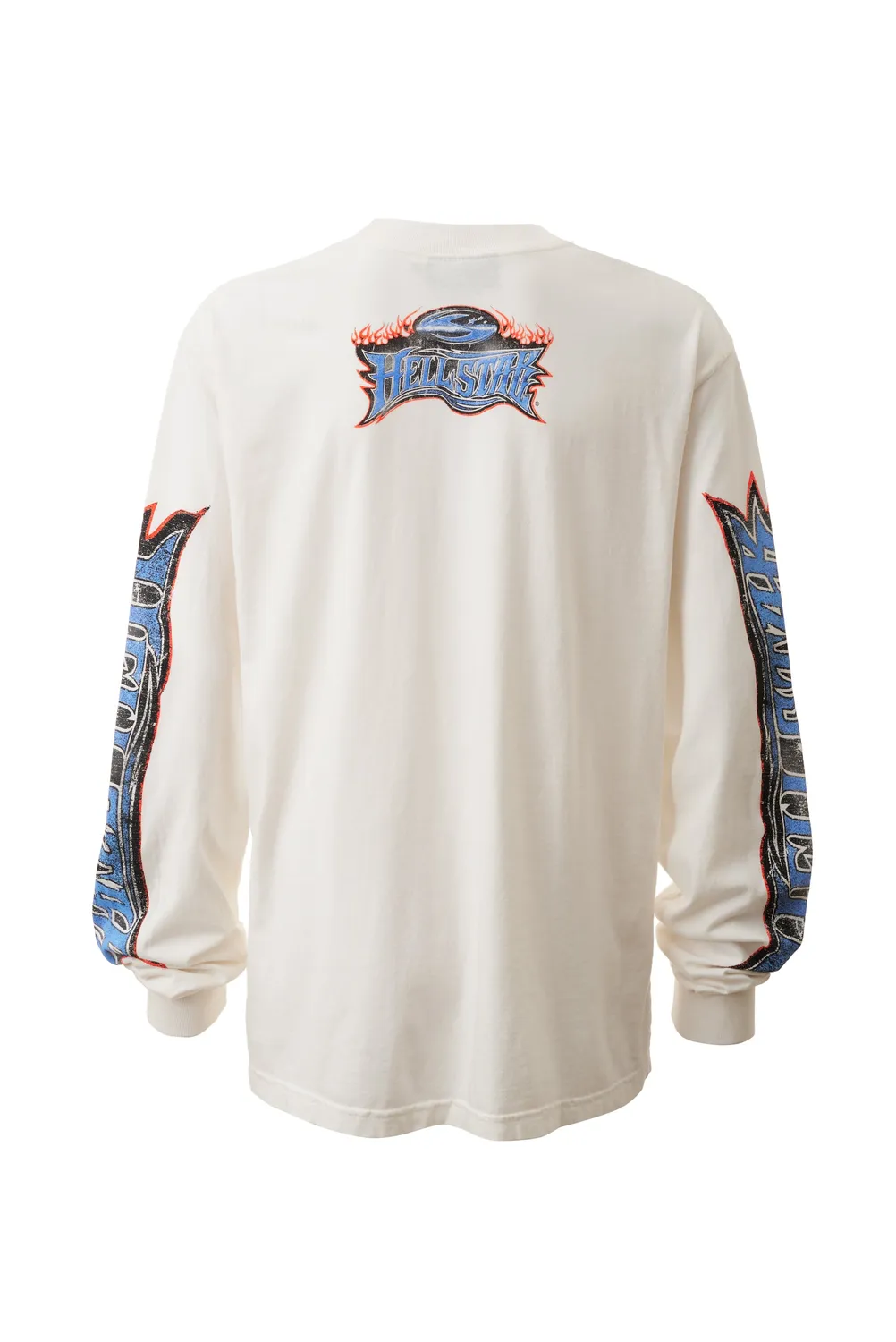 Hellstar Moto longsleeve hvid vintage wash