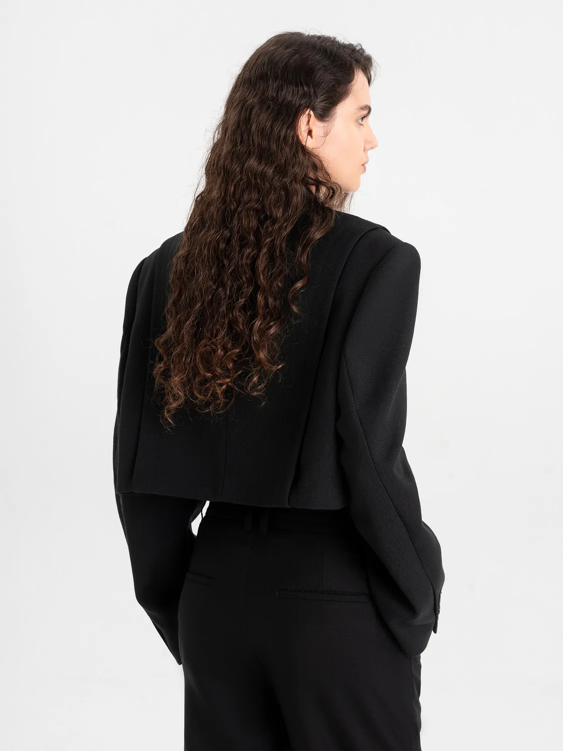 Feng Chen Wang Deconstructed Crop jakke cropped dame
