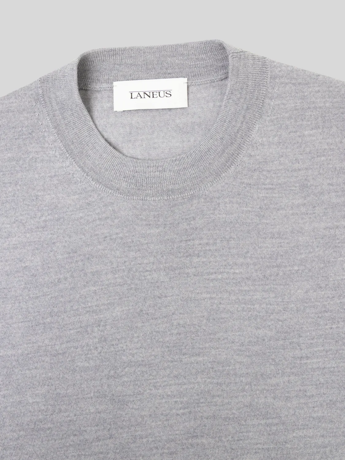 Laneus Merino T-shirt gråmeleret herre merinould
