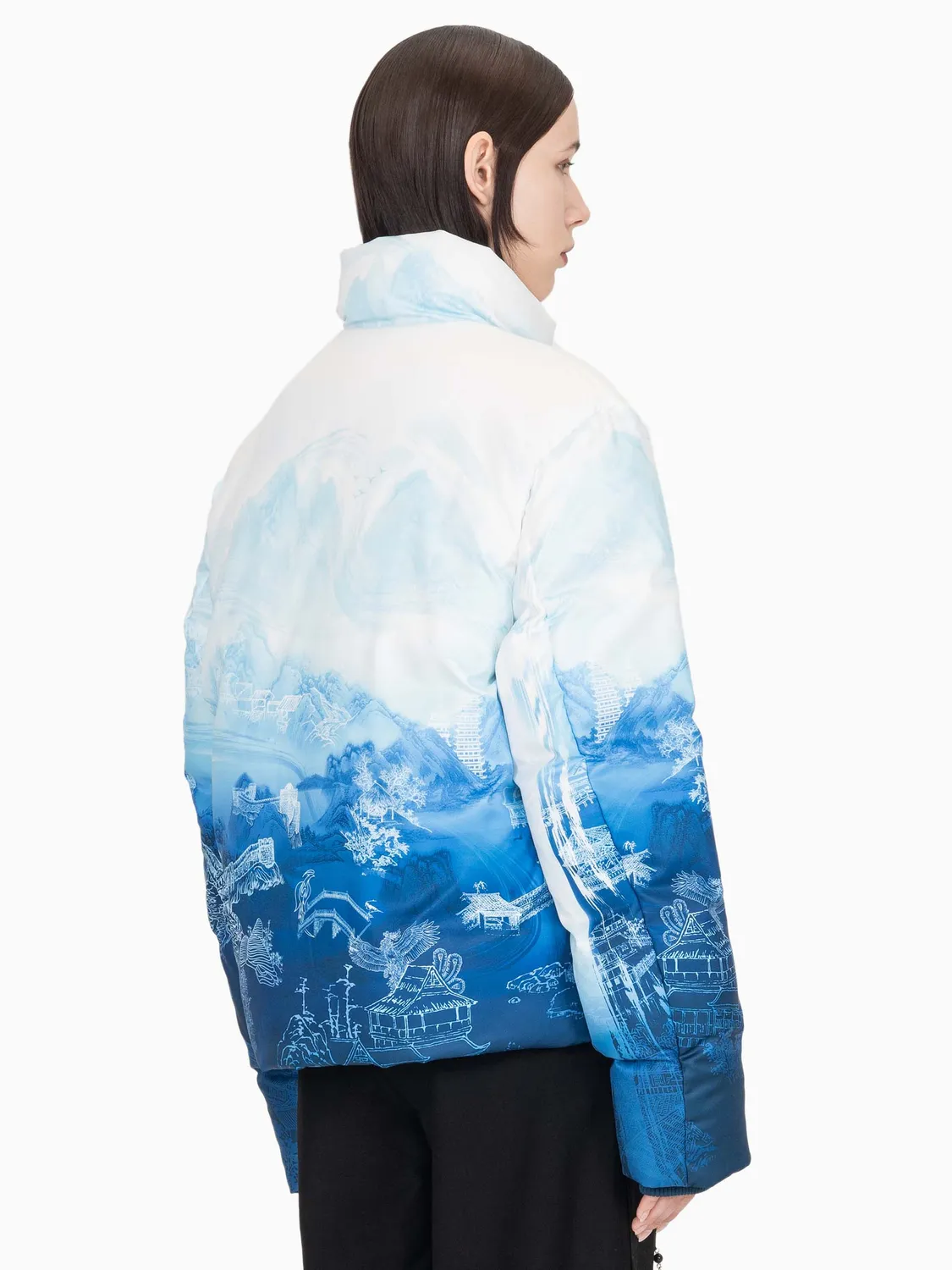 Feng Chen Wang Chinese Painting pufferjakke print XS-XL