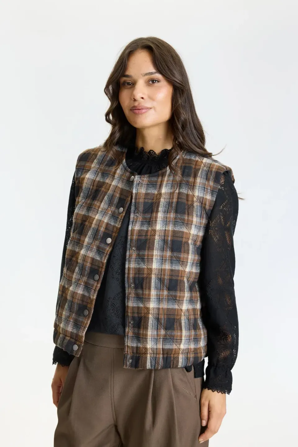 IN FRONT Franklin vest ternet quiltet