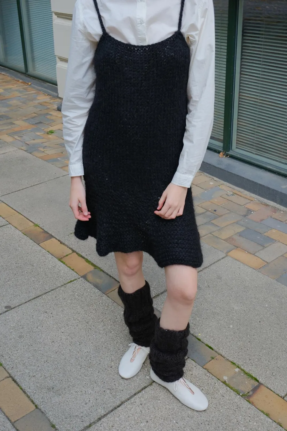 DAWNXDARE WERA strikkjole 199 Black mohair uld