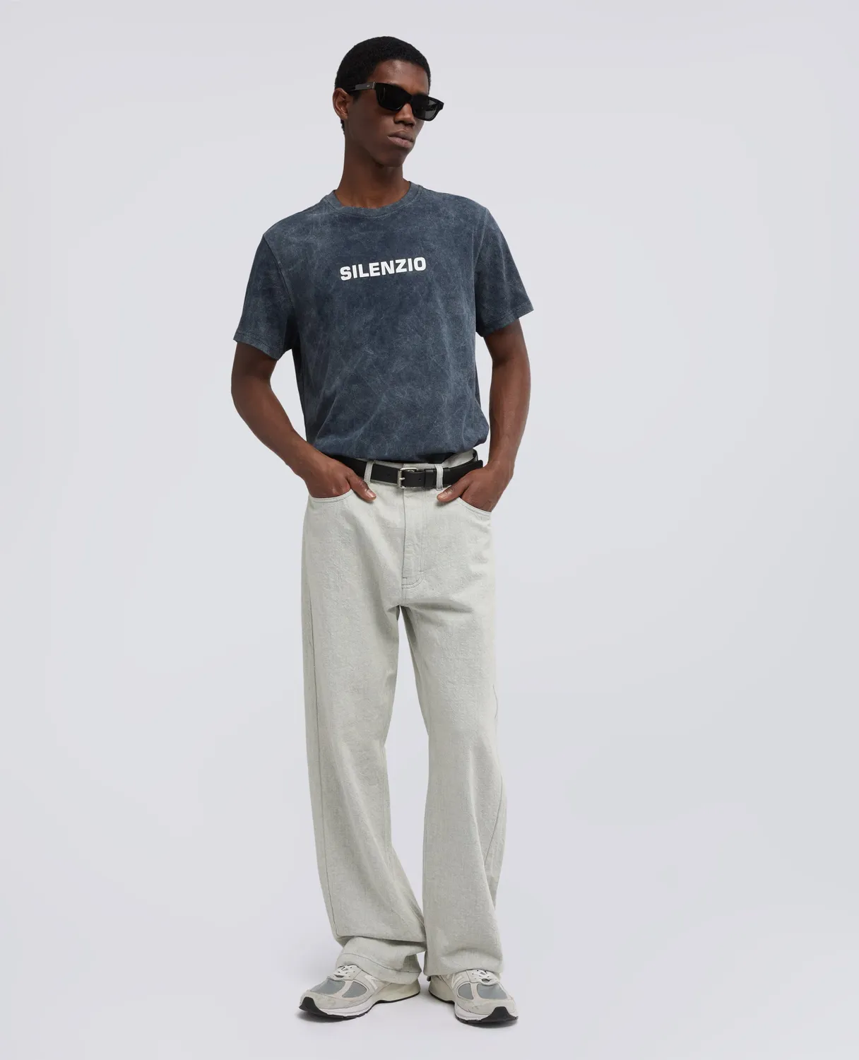 Aspesi Silenzio T-shirt Navy Shady bomuld