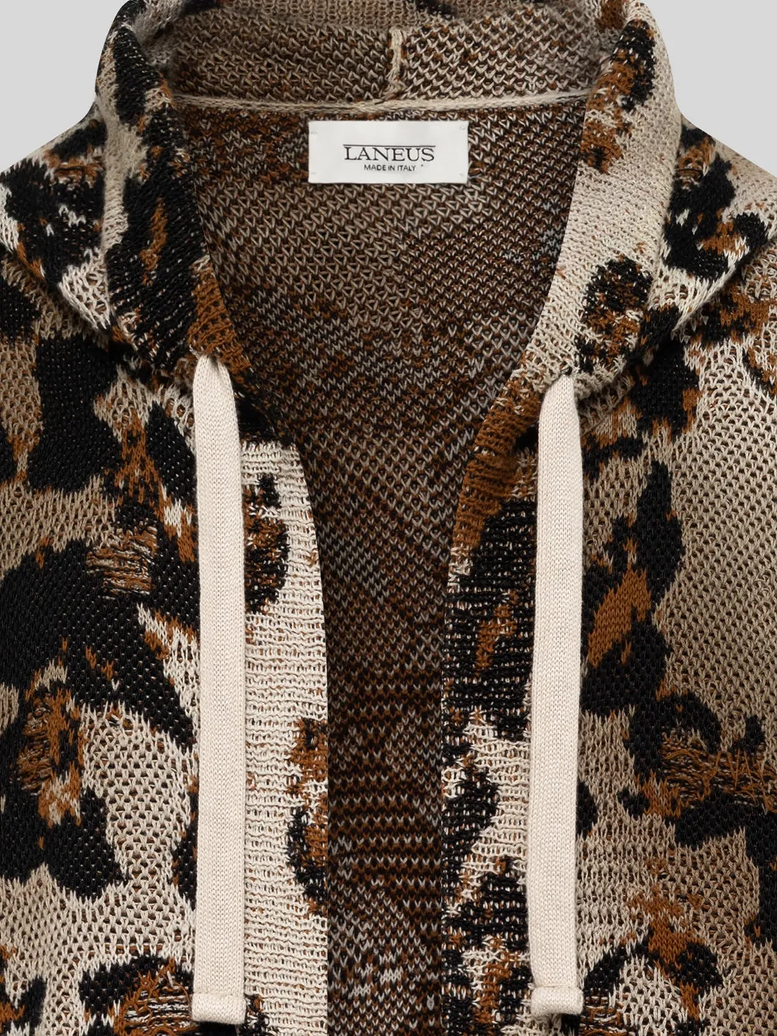 Laneus animal print oversized cardigan multicolor