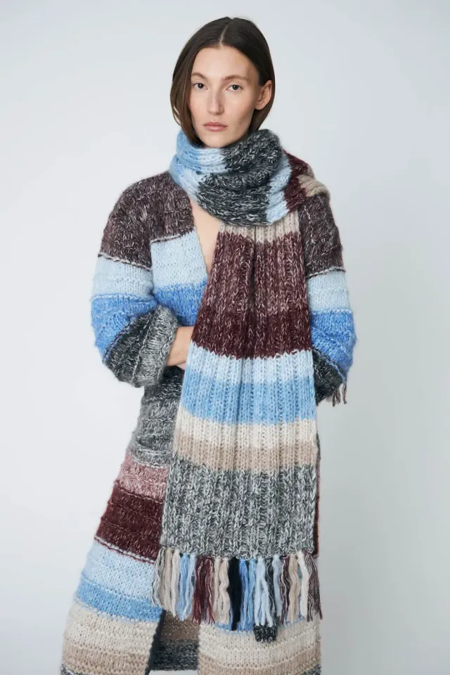 DAWNXDARE SCARF 940 tørklæde midnight raisin mohair