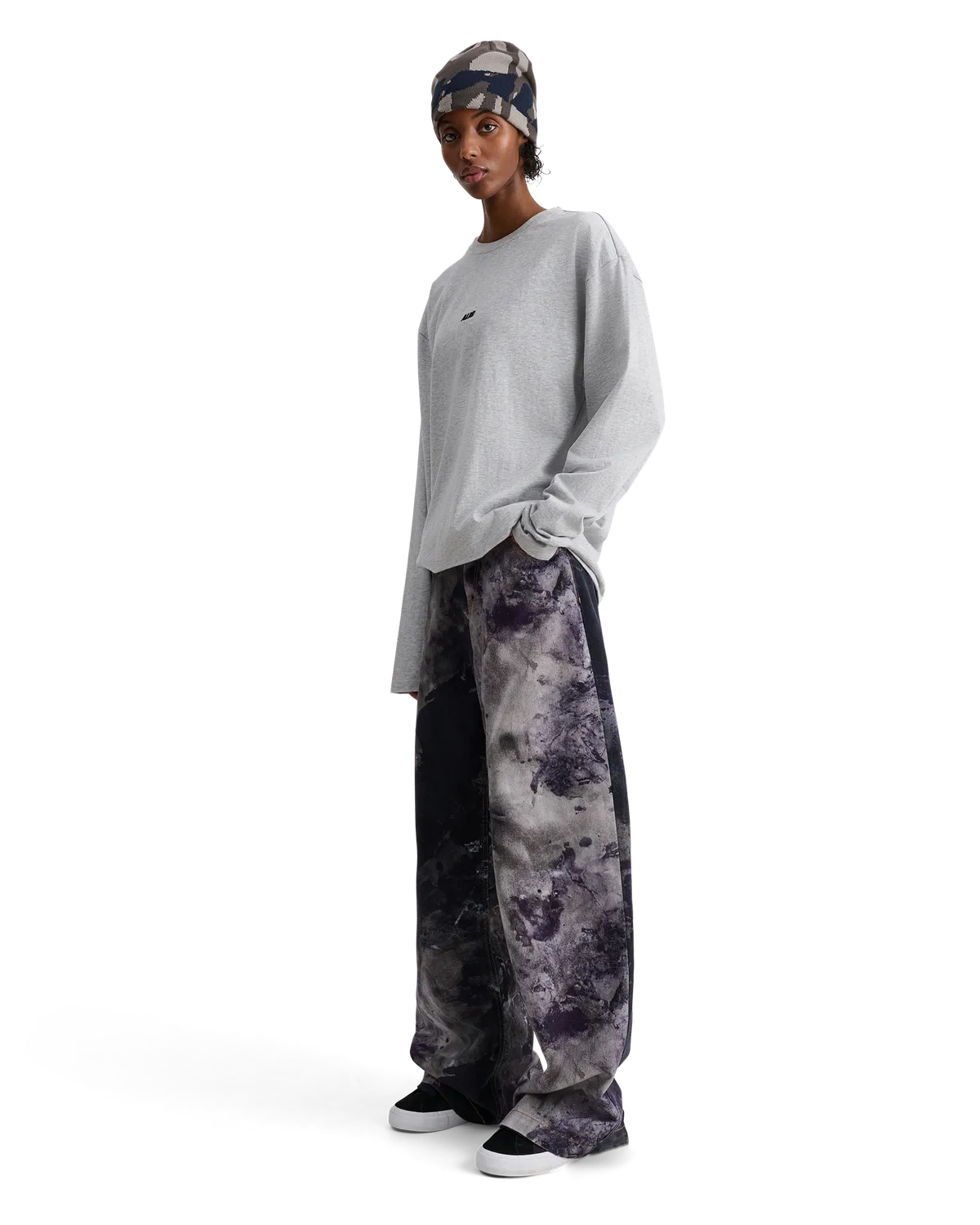 Alis Joshua langærmet t-shirt Grey Melange bomuld