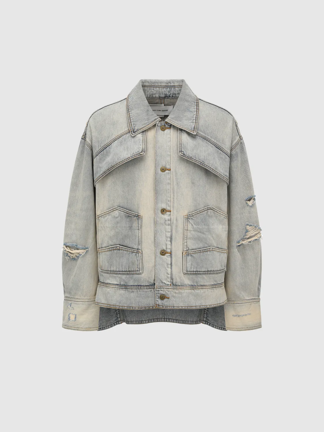 Feng Chen Wang Inverted Distressed denimjakke