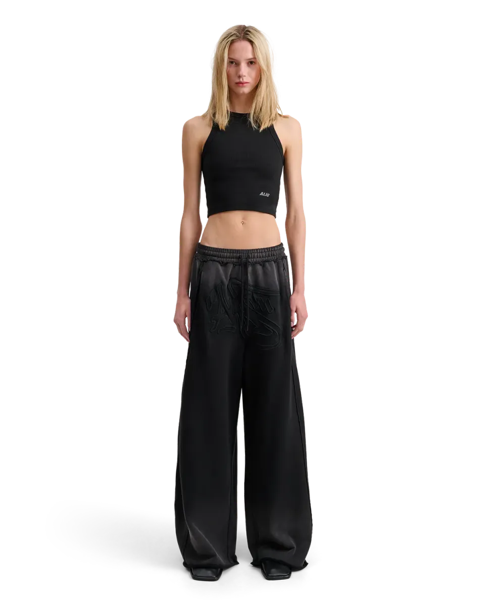 Alis Mikheil sweatpants faded black wide fit