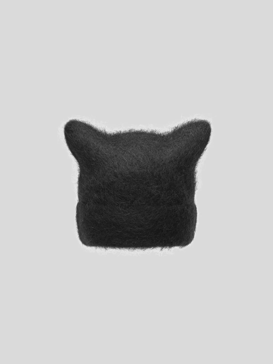 Feng Chen Wang Cat-Ear Beanie hue lysegrå blød