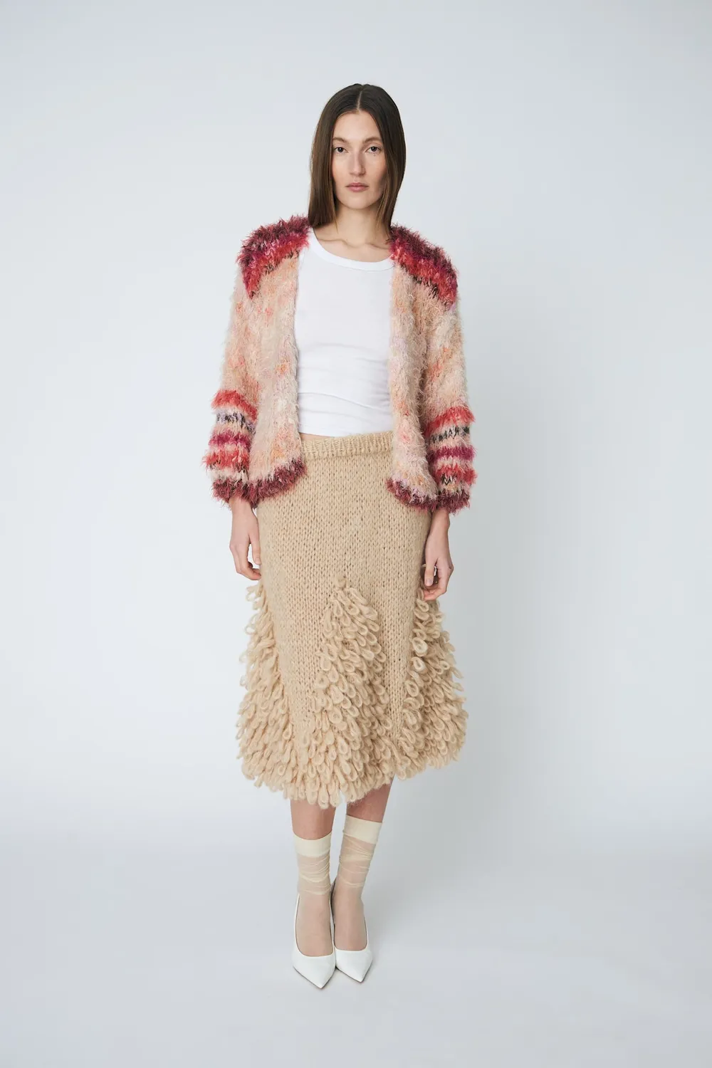 DAWNXDARE Edie strik nederdel 192 Peat – mohair
