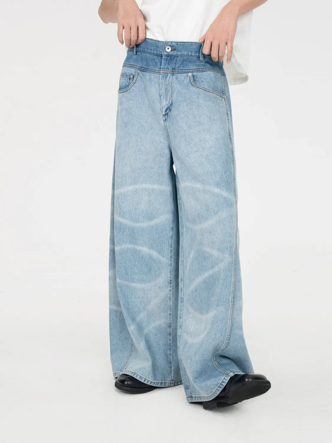 Feng Chen Wang Wide Leg Denim bukser denim vide