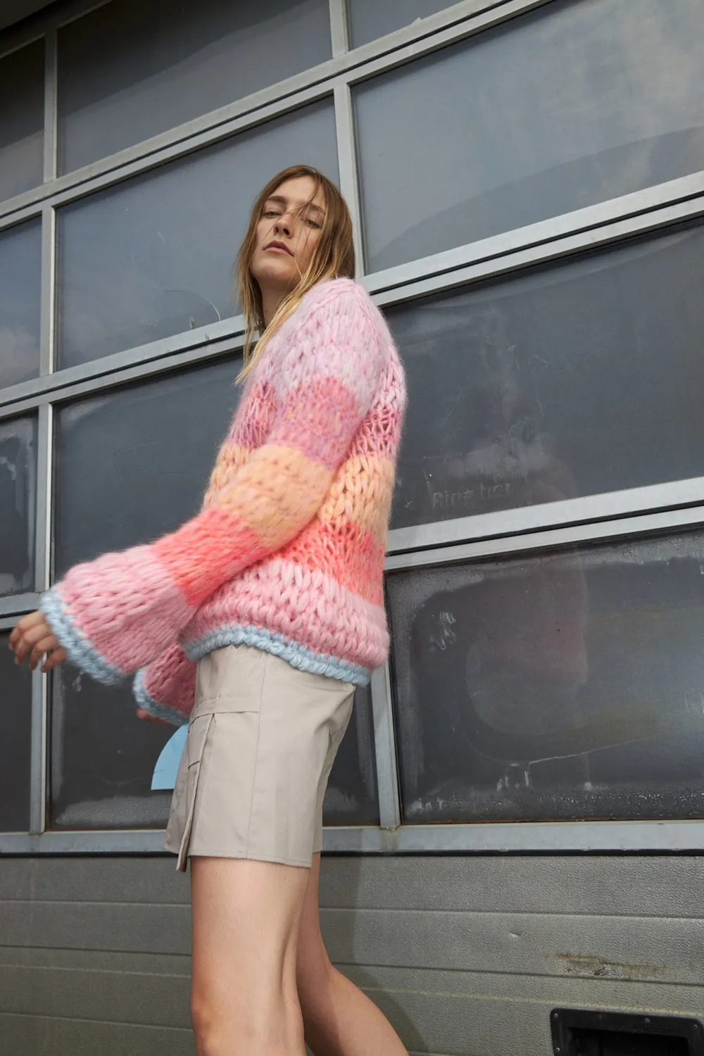 DAWNXDARE PARADISE pullover 319 Pink Sunset mohair