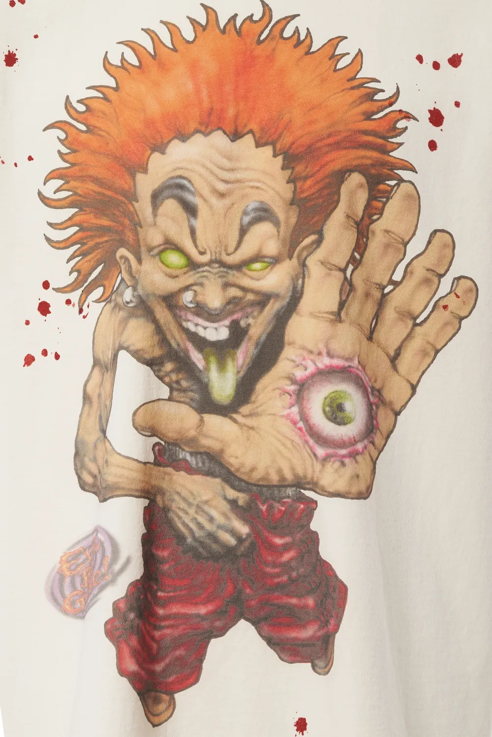 Hellstar Evil Eye T-shirt hvid bomuld jumbo print