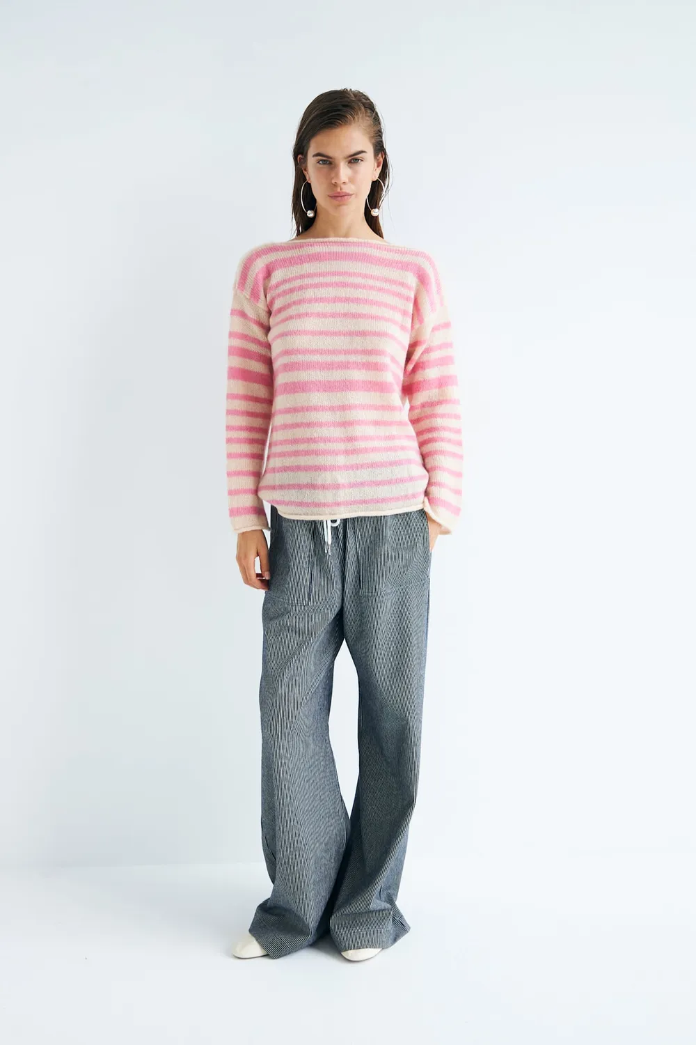 DAWNXDARE SINEA 219 SUPER PINK cardigan pink mohair