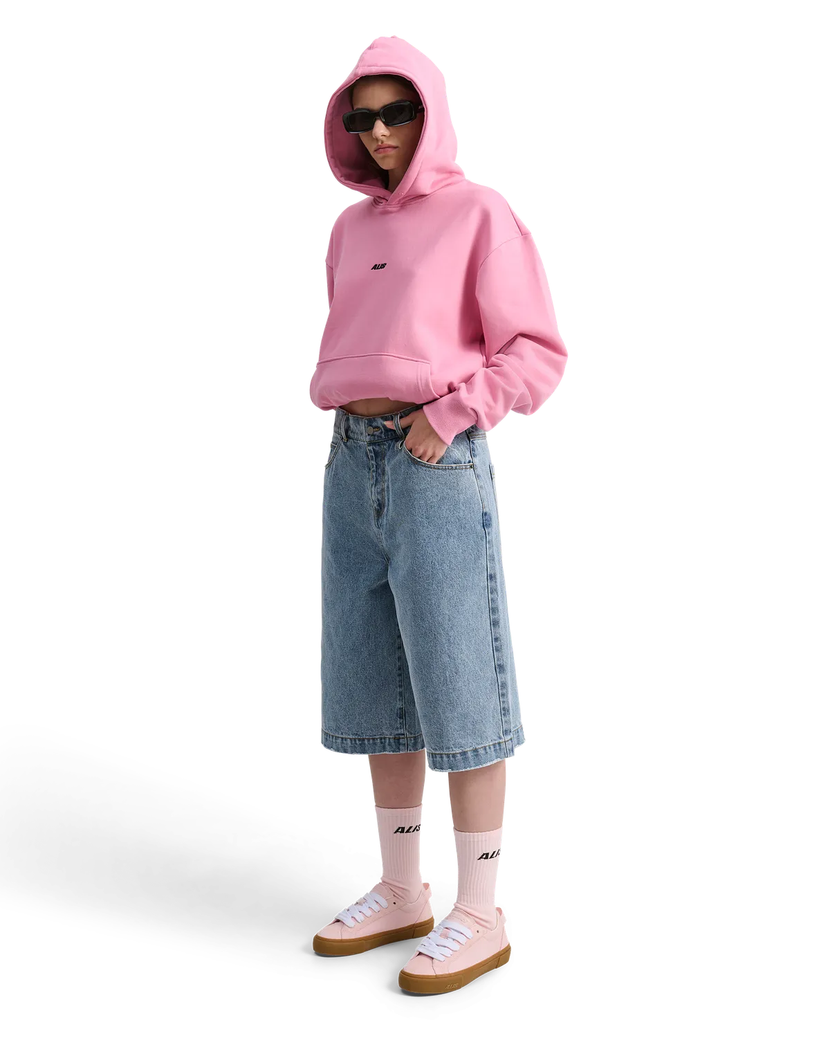 Alis Chaz denimshorts lyseblå vide vask
