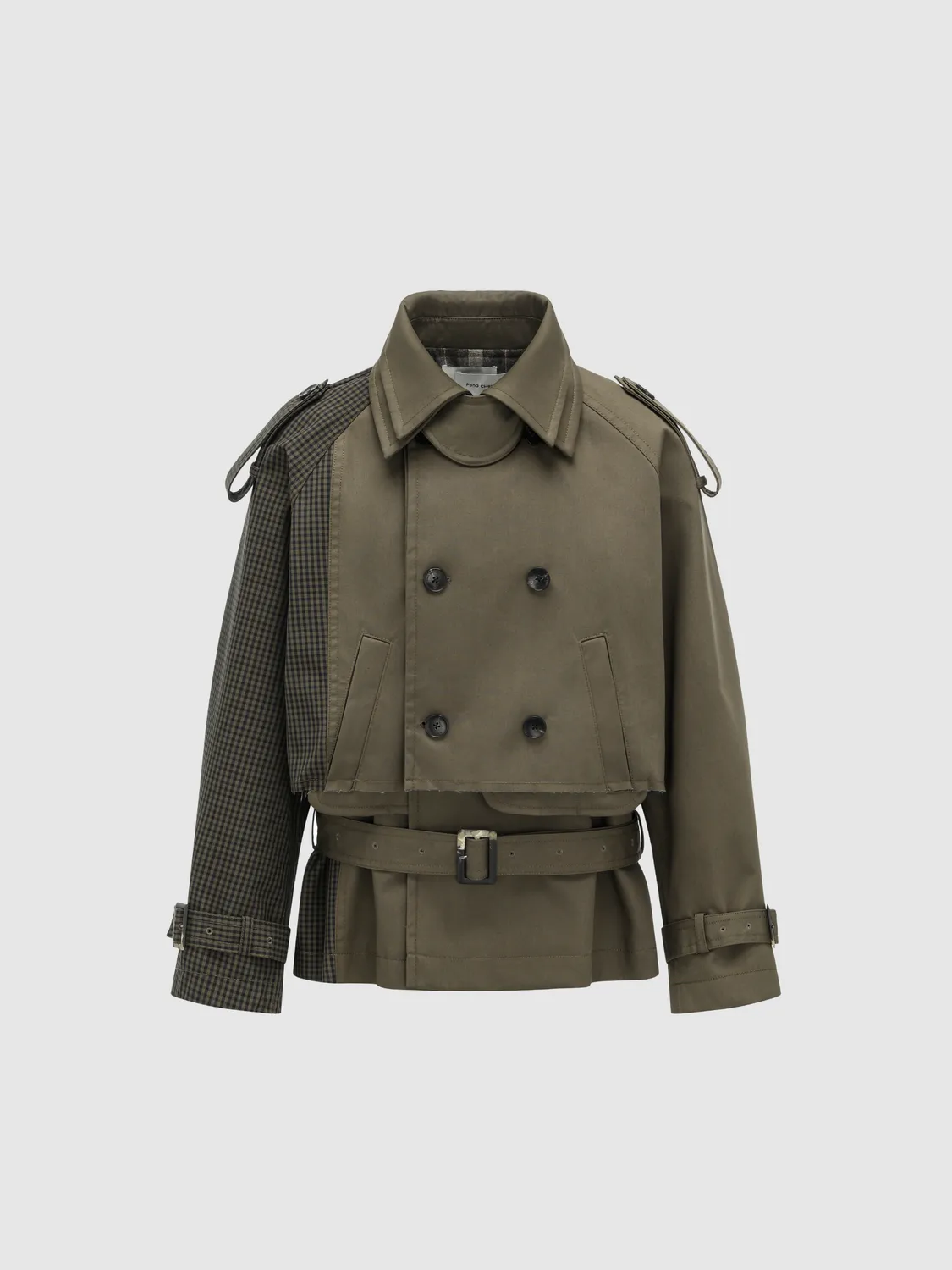 Feng Chen Wang Deconstructed Short trenchcoat bælte dame