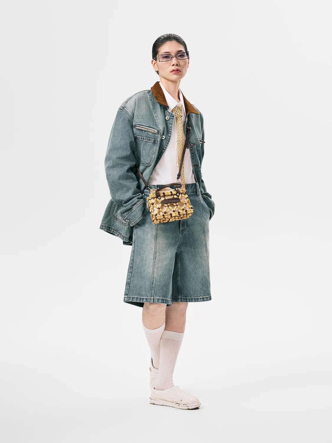Feng Chen Wang Denim jakke relaxed fit