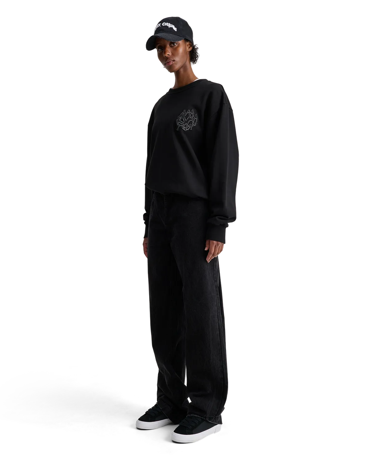 Alis Greco sweatshirt sort lotus bomuld