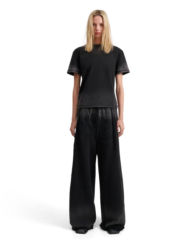 Alis Torey cropped t-shirt Faded Black print