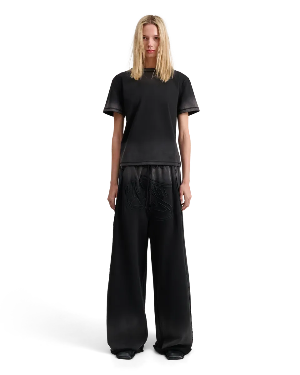 Alis Torey cropped t-shirt Faded Black print
