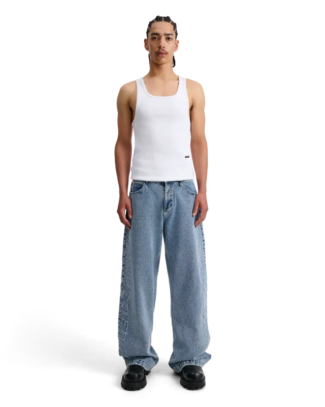 Alis Bam Wide Fit jeans lyseblå bomuld