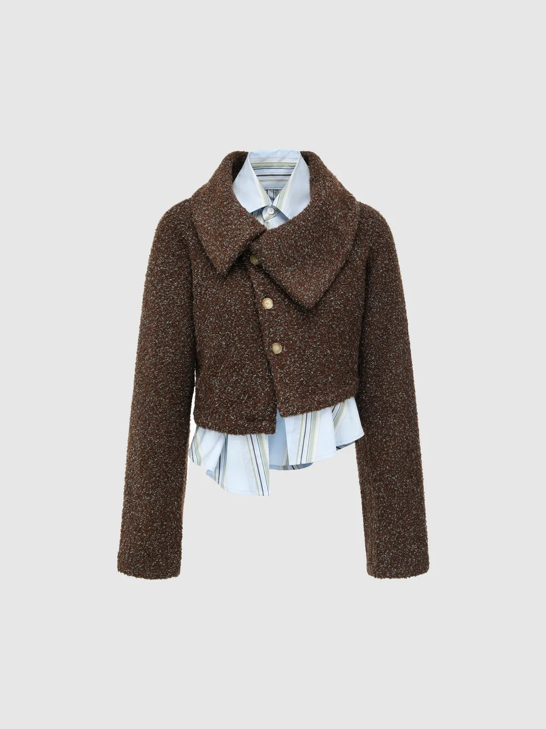 Feng Chen Wang Faux Layered strikcardigan stribet dame