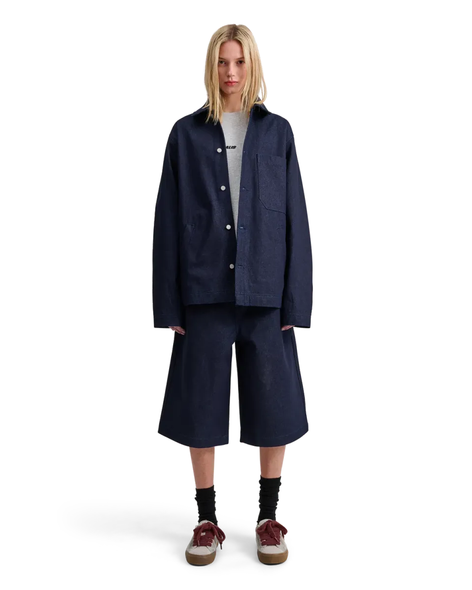 Alis Chaz Wide Fit shorts solid blue bomuld