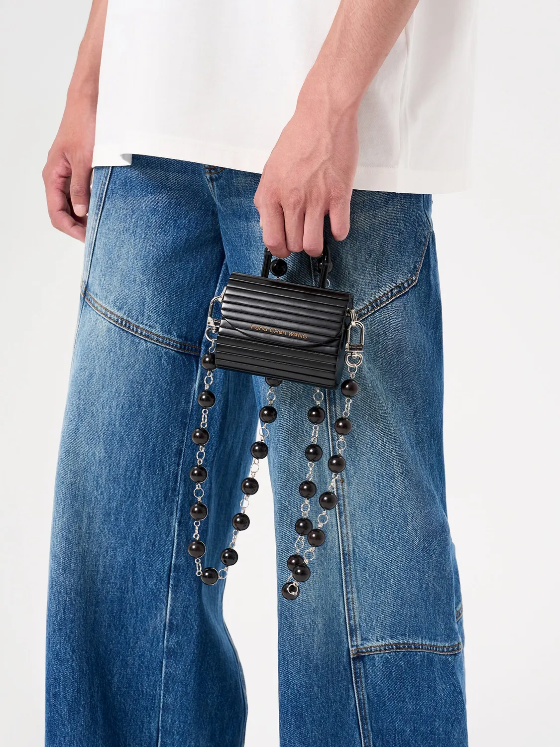 Feng Chen Wang Bamboo Small Flap taske sort bead