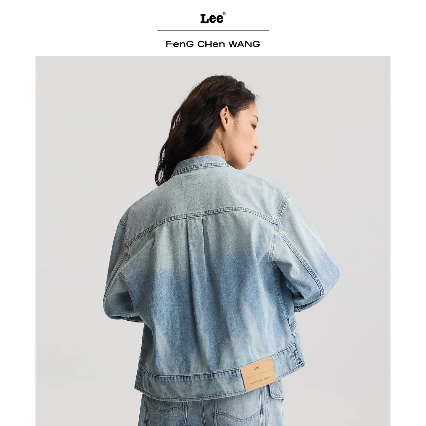 Lee x Feng Chen Wang denimskjorte dame langærmet