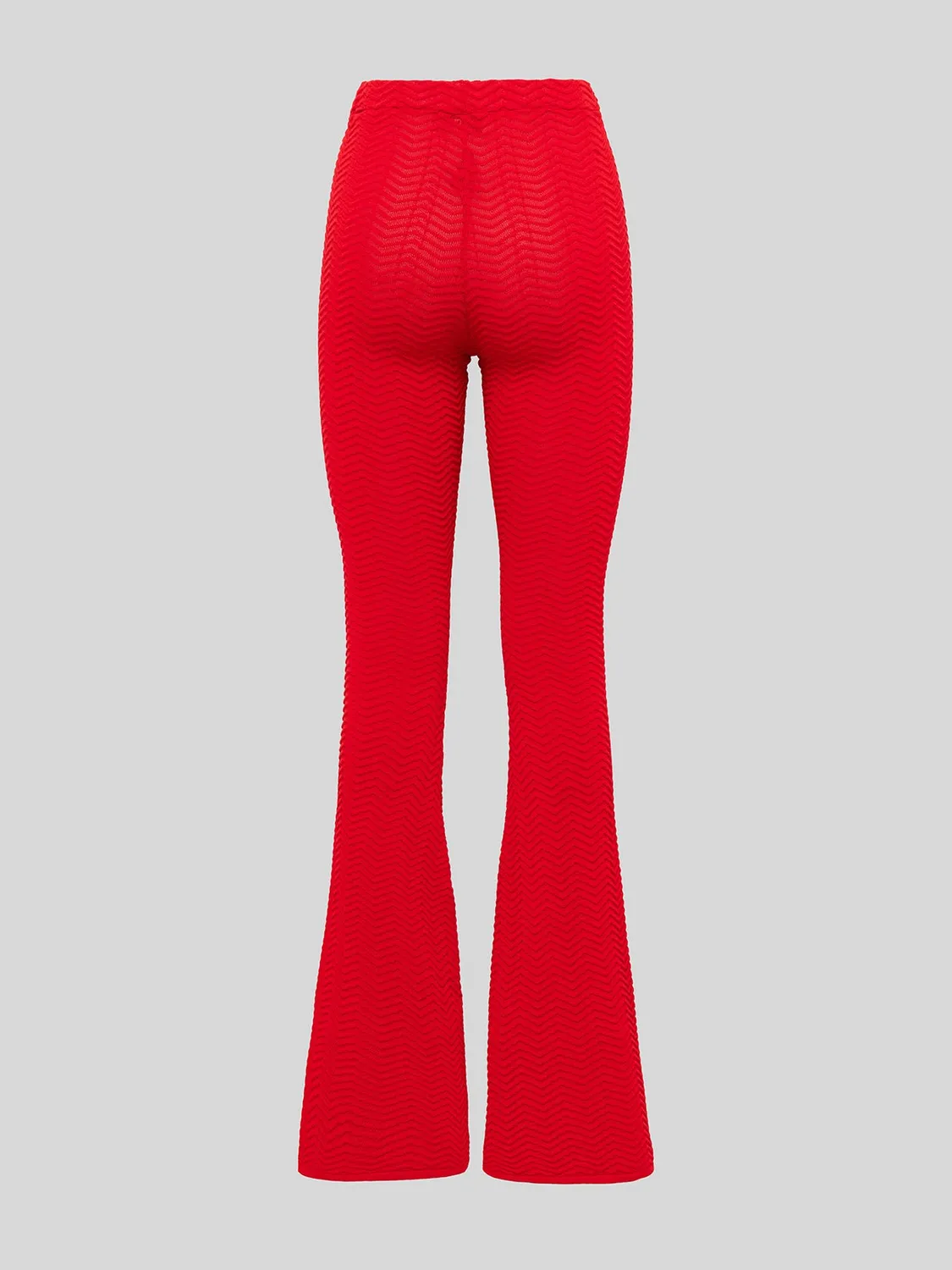 Laneus Knitted Leggings strikleggings rød flare viskose