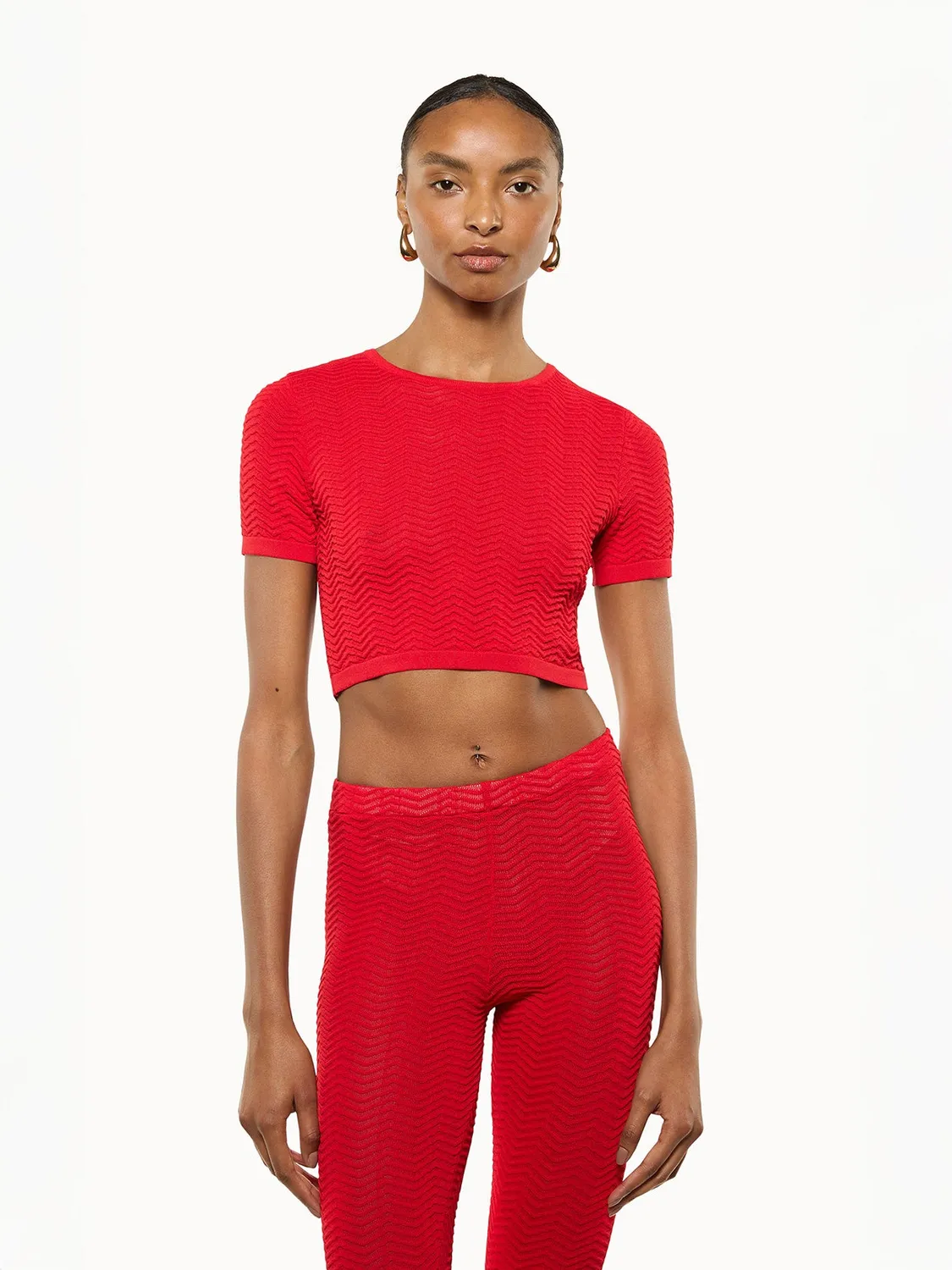 Laneus Knitted Top rød viskose slim fit