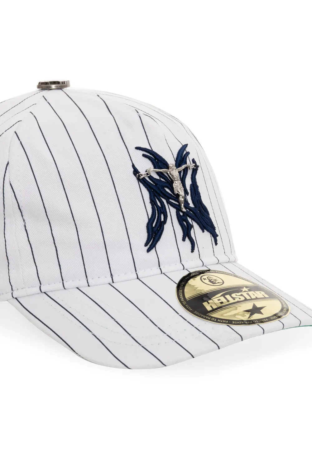 Hellstar NY Flame Snapback kasket hvid OS