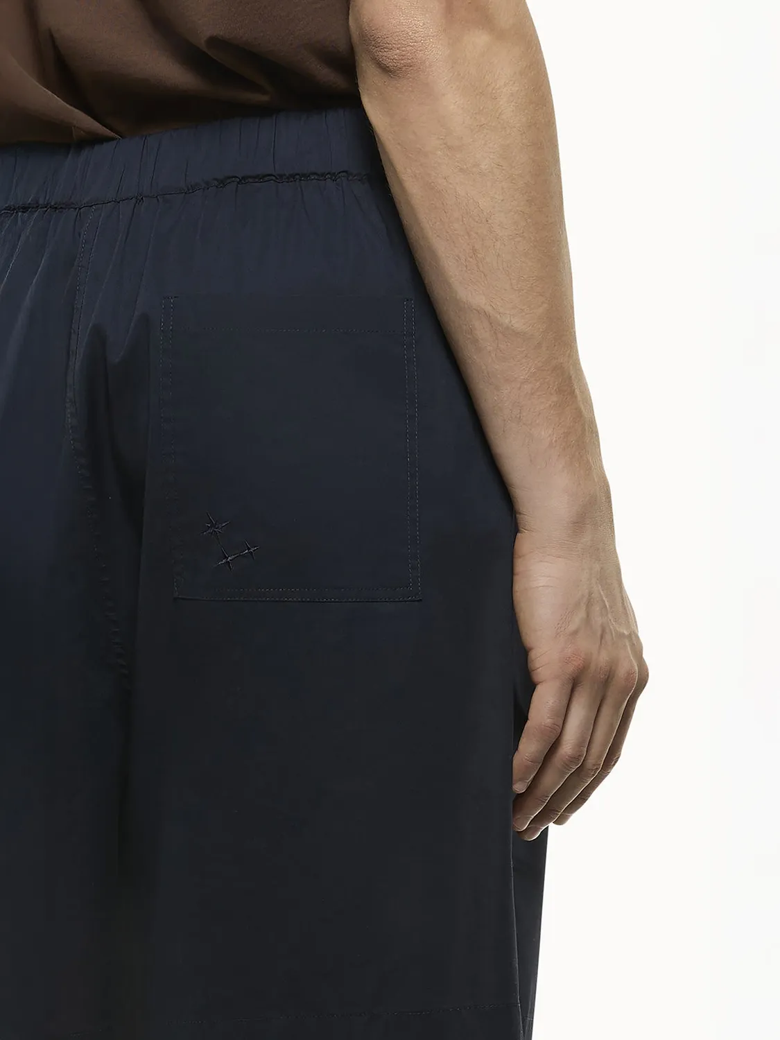 Laneus Melrose bermuda navy elastik bomuld