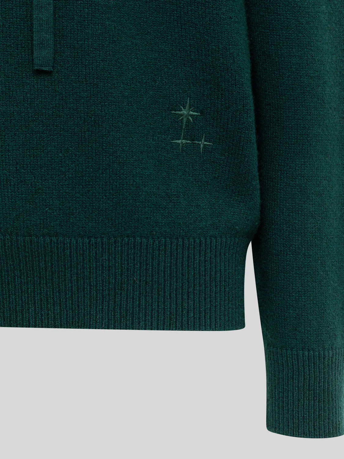 Laneus Wool Cashmere Hoodie hættetrøje gron uld