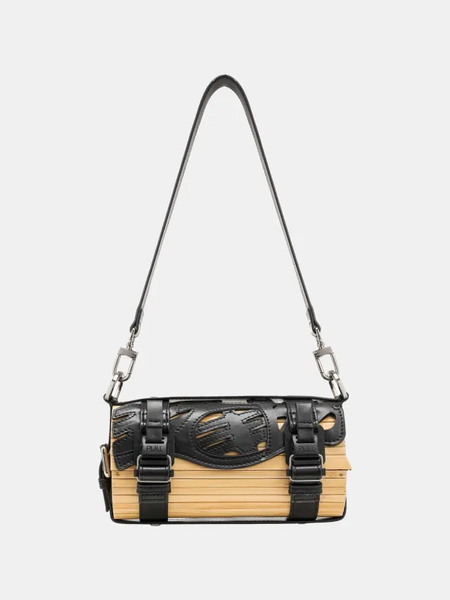 Feng Chen Wang Black Logo Strap bambustaske natur