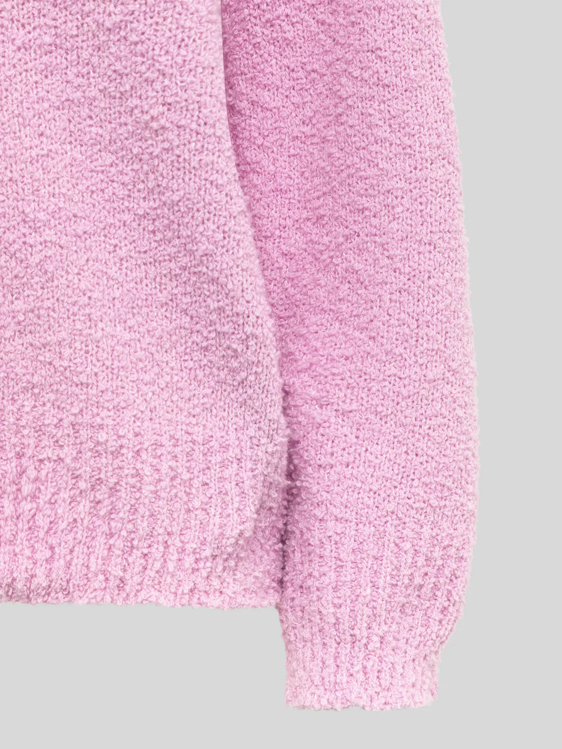 Laneus Soft V-hals striktrøje rosa uld
