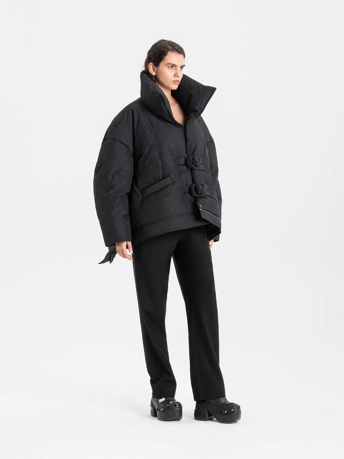 Feng Chen Wang Upside Down Quilted Phoenix jakke