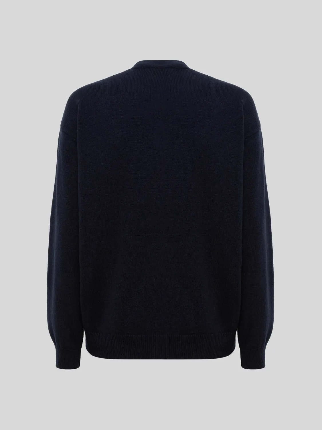 Laneus Uld Cardigan Navy Merino Cashmere Let