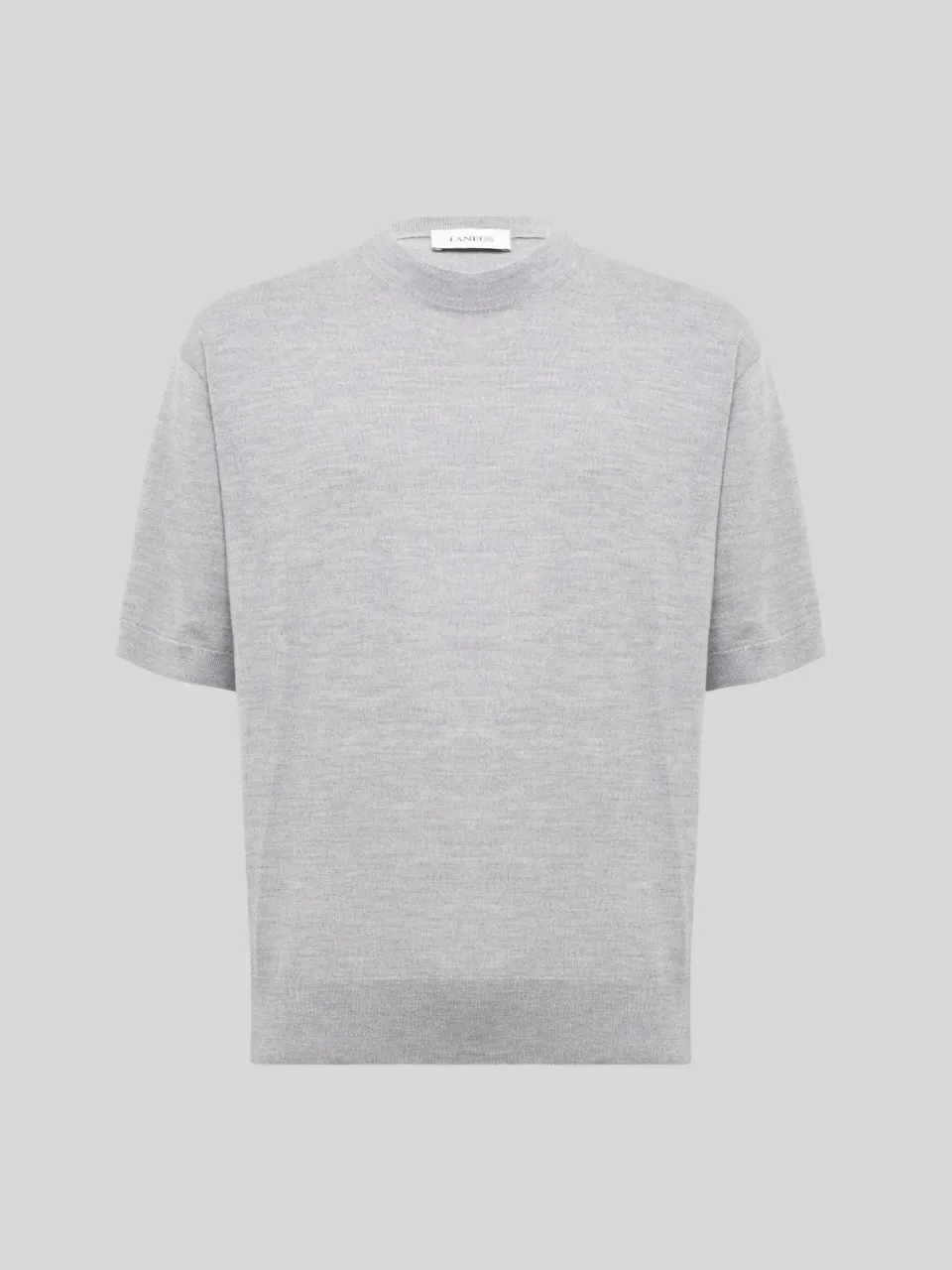 Laneus Merino T-shirt gråmeleret herre merinould