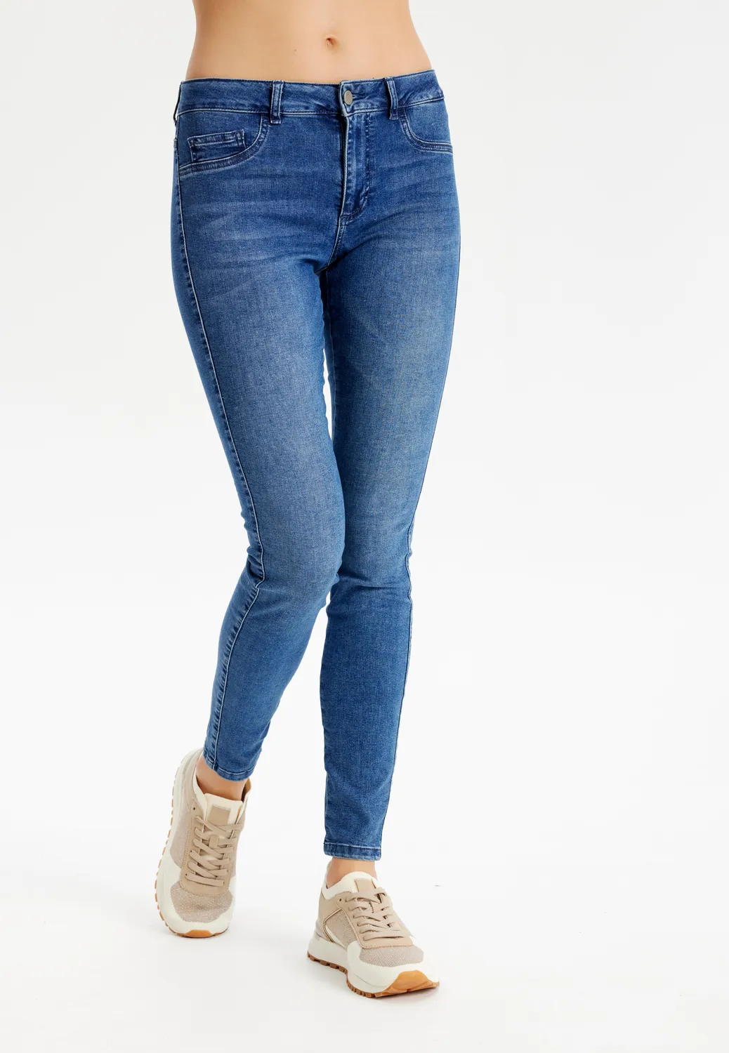 IN FRONT Lizbeth denim leggings stræk 5 lommer