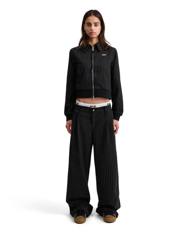 Alis Phylli chino bukser Black Pinstripe vide